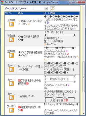 メルマガサンプル集